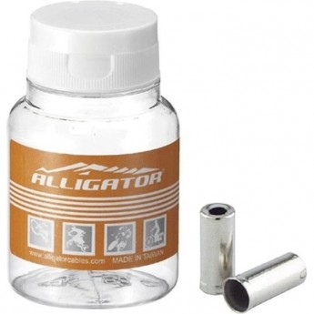 Наконечник LY-IPA03 Alligator троса тормоза, алюминиевый, банка 500 шт.