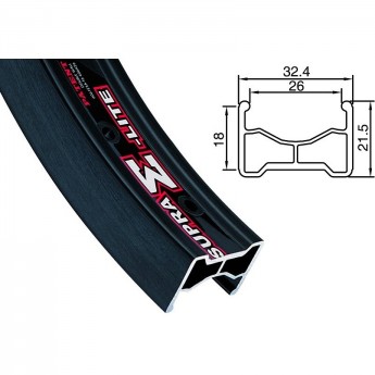 Обод 20" Supra E (Lite) Alexrims 36H двойной, серебристый