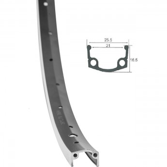 Обод 26" HLQC-10A-1 14Gх36Н одинарный фрезерованный, черный