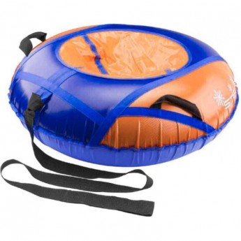 Санки надувные (тюбинг) STELS 110 см тент с камерой, оранжевый/синий