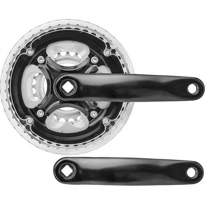 Шатуны HDL-L356 24/34/42Т 170мм "под ромб", чёрно-серебристый 580253