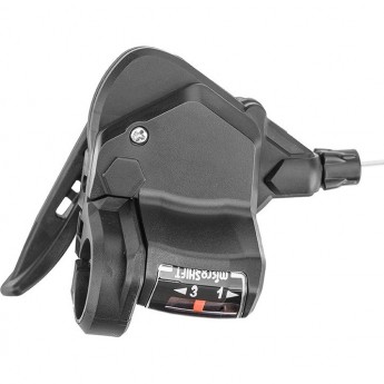Шифтер/манетка левый Microshift TS38-3L, с тросом 1800 мм