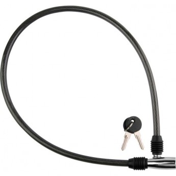 Трос-замок 84302, 10х800мм, чёрно-серебристый