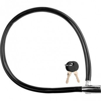 Трос-замок 86302, 10х650 мм, чёрно-серебристый