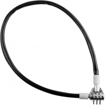 Трос-замок 86501, 10х650 мм, с кодовым замком, чёрно-серебристый