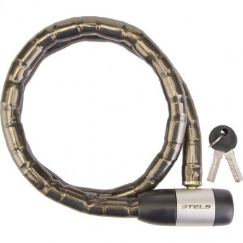 Трос-замок STELS 81715, 18x1000 мм, чёрно-серебристый