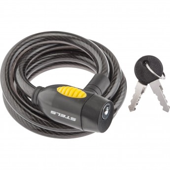 Трос-замок STELS 87112, 12x1500 мм, черный