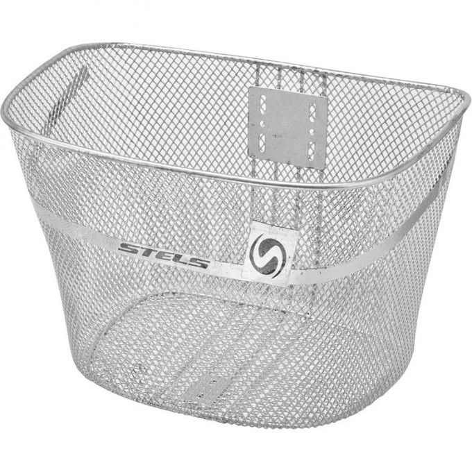 Велокорзина передняя STELS JL-044-2 серебристая 270038