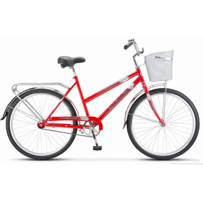 Велосипед STELS Navigator 26" 205 C Z010 красный (с корзиной) (LU101264) рама 19" 4680091562548